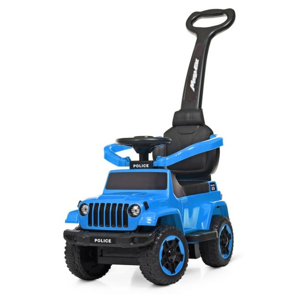 Дитяча машинка на акумуляторі каталка-толокар Spoko SP-219 з батьківською ручкою синій