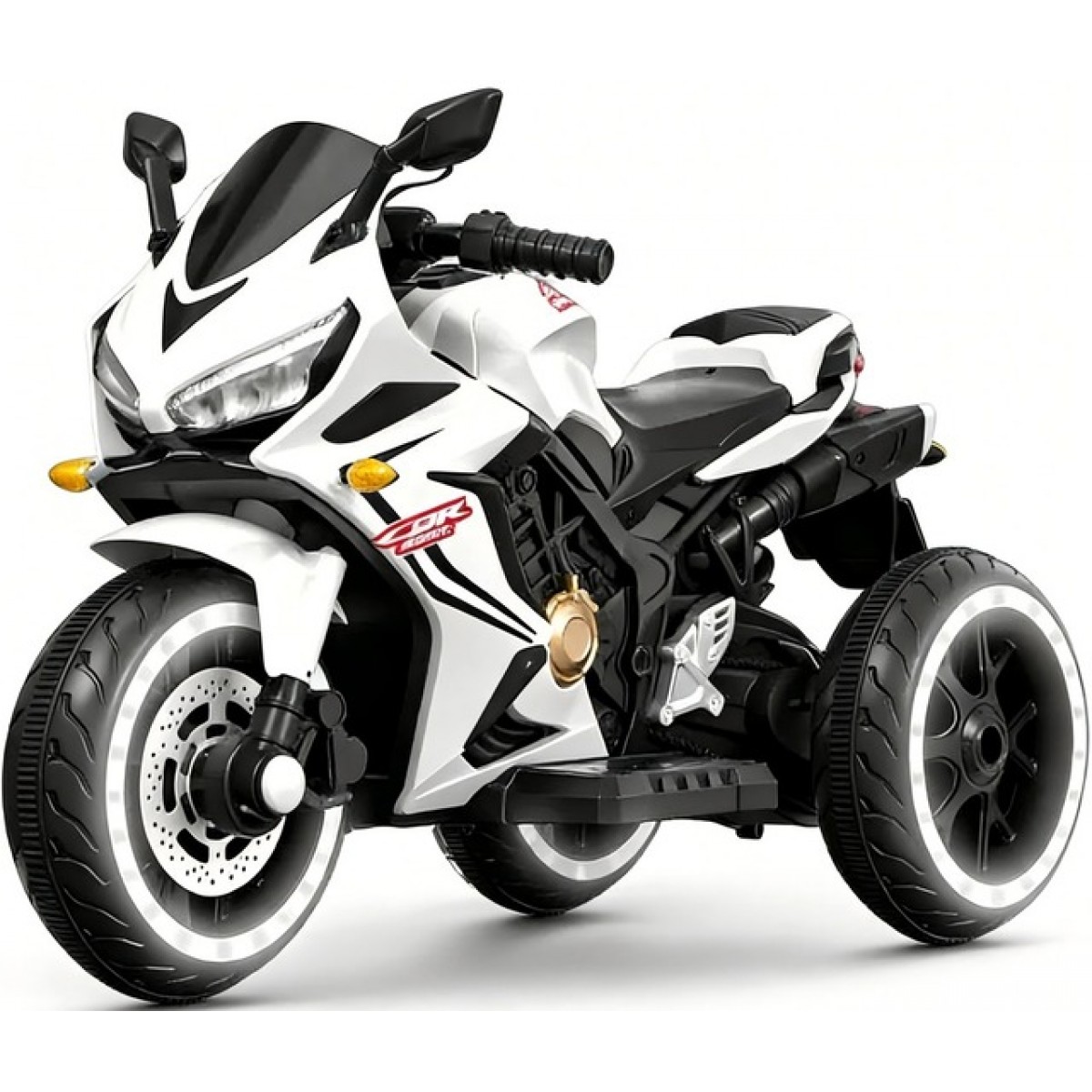 Дитячий електромотоцикл SPOKO SP-518 білий (підсвітка колес)