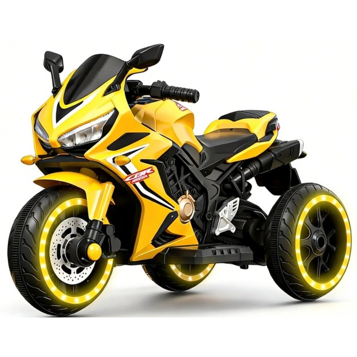 Дитячий електромотоцикл SPOKO SP-518 жовтий (підсвітка колес)