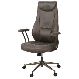 Крісло АКЛАС Булат R-SR (Штучна замша 02 Dark gray)
