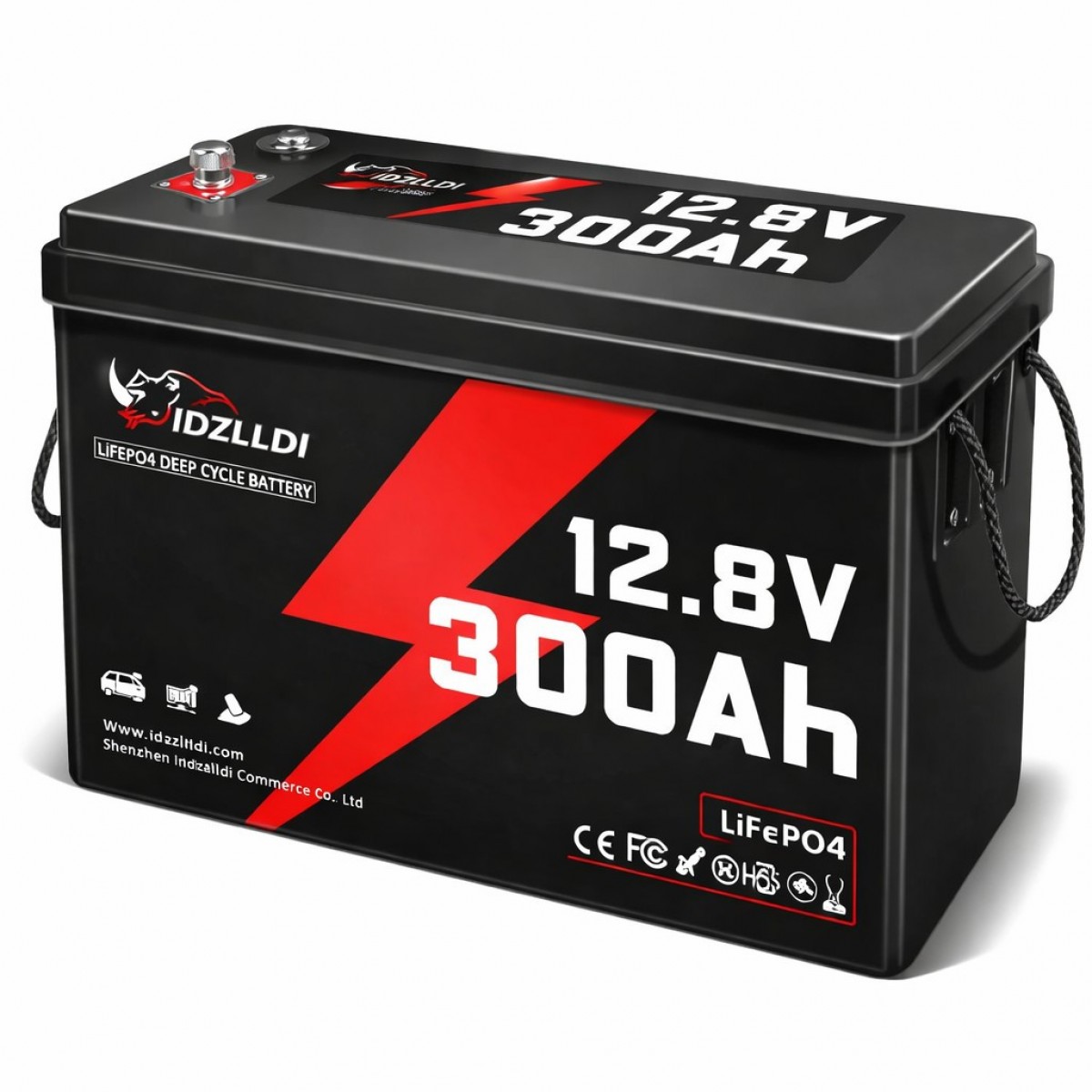 LiFePO4 12V 300Ah Акумулятор Idzlldi BMS, для для резервного живлення будинку, квартири