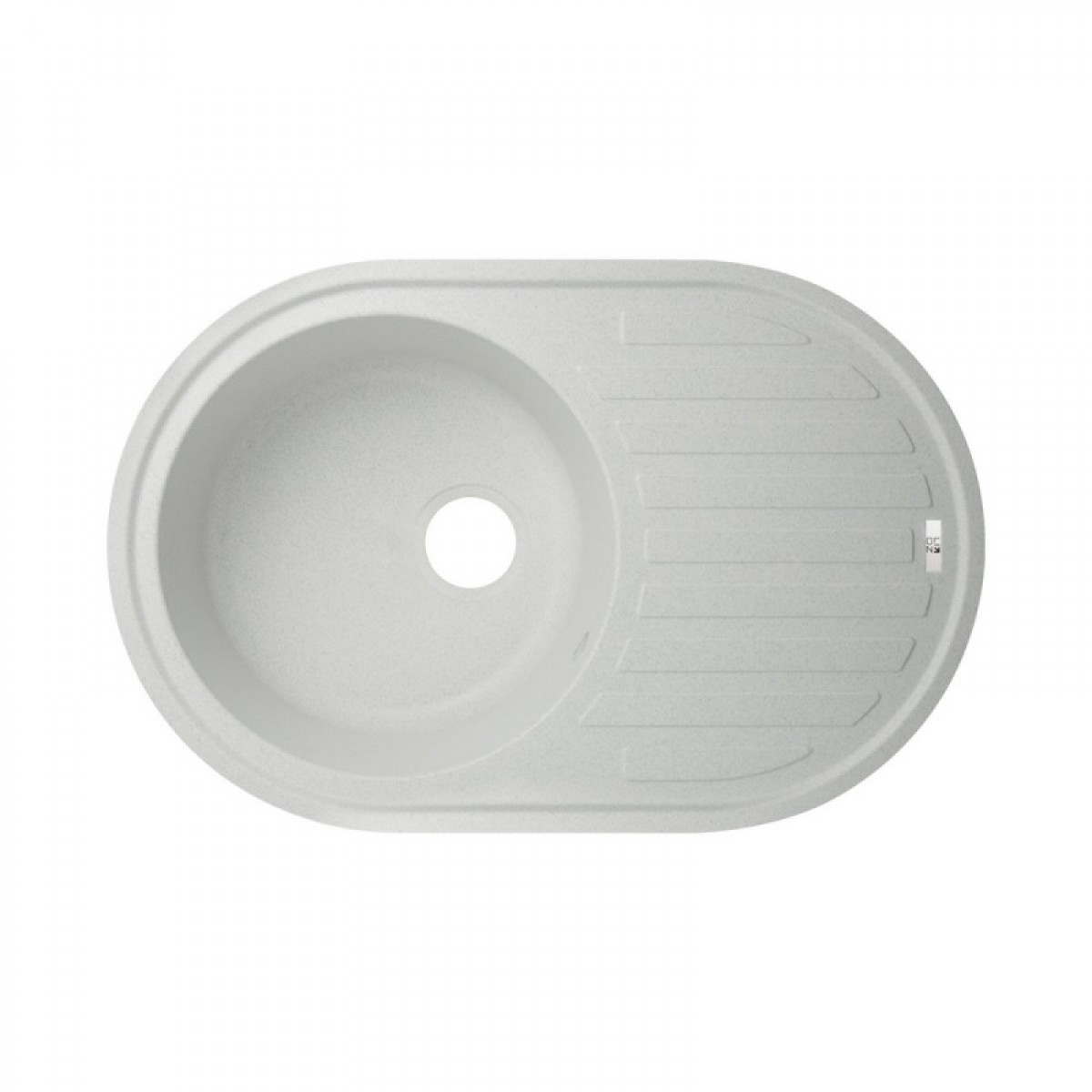 Кухонна гранітна мийка Сіра Lidz №206, 770х500