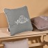 Подушка декоративная 45х45 см ROYAL IDEIA с вышивкой серая с кантом антиаллергенная