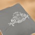 Подушка декоративная 45х45 см ROYAL IDEIA с вышивкой серая с кантом антиаллергенная