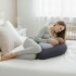 Подушка для беременных и кормления 30х190 см SeiDesign трикотаж гипоаллергенная, наволочка из хлопка на молнии т/серая Подушка для беременных и кормления 30х190 см SeiDesign трикотаж гипоаллергенная, наволочка из хлопка на молнии т/серая