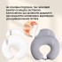 Подушка для кормления диванчик 60х70х16 см хлопок антиалергенная, для удобства мамы, с молнией серый-беж