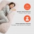 Подушка для сна и отдыха  75х140х20 см U-shape подкова Соня беж антиаллергенная с молнией для удобного сна