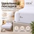 Простыня на резинке IDEIA 140х200 / 160х200 см универсальная, трикотаж, хлопок с эластаном, борт 35 см белый