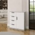 Комод VAYS M-73 с 4 выдвижными ящиками, дверцами и 2 полками, ЛДСП, 80×35×90 см – для спальни, гостиной и прихожей