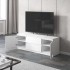 Тумба под телевизор VAYS, для гостиной, современная, 2 выдвижных ящика и две двери, без ручек R-28 Антрацит