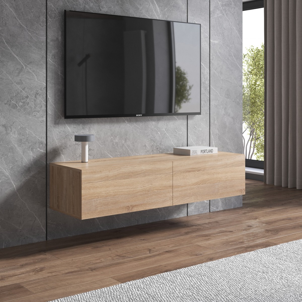 Тумба под телевизор VAYS, навесная тумбочка M-18
