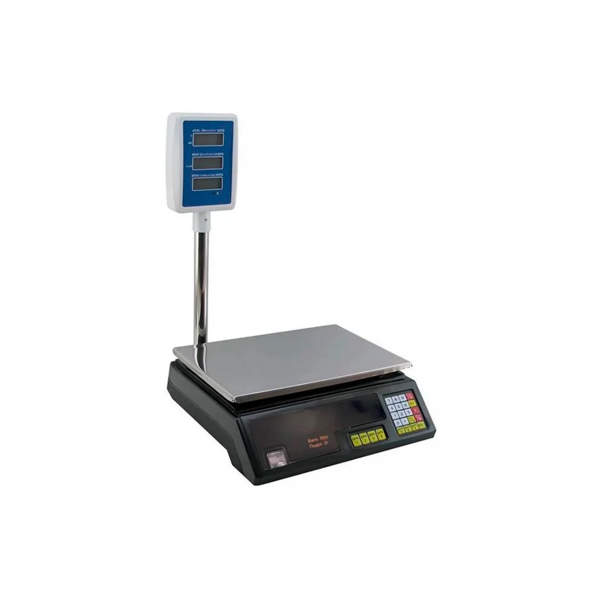 Весы торговые Crownberg 50кг x 6В на стойке (115-СB5053) Весы торговые Crownberg 50кг x 6В на стойке (115-СB5053)