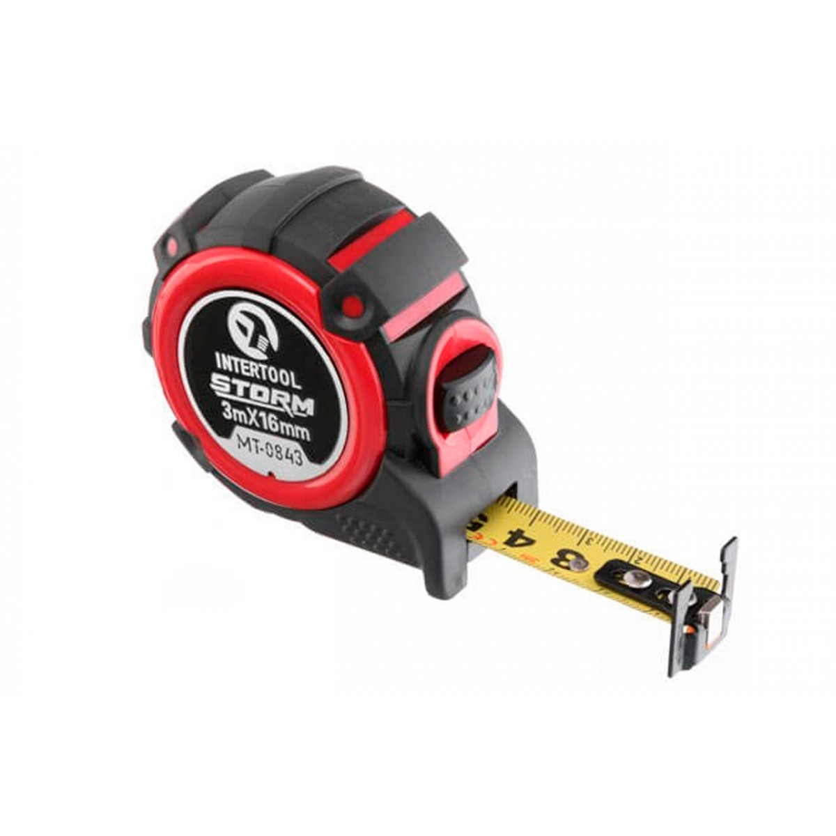 Рулетка Intertool 3 м x 16 мм Storm магнтит автостоп (MT-0843) Рулетка Intertool 3 м x 16 мм Storm магнтит автостоп (MT-0843)