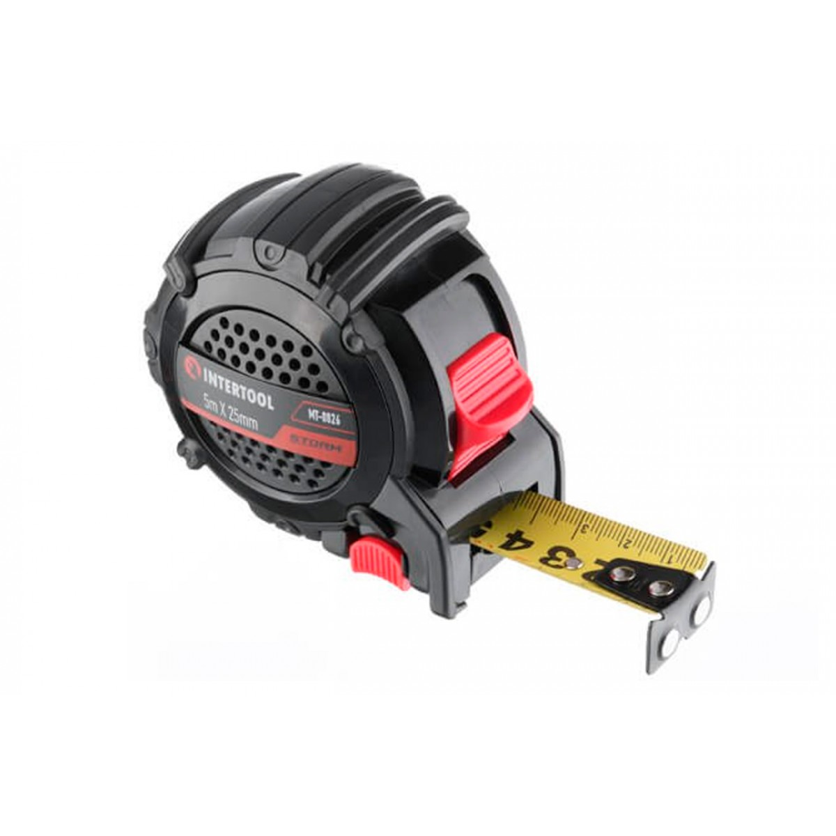 Рулетка Intertool 5 м x 25 мм Storm магнит (MT-0826) Рулетка Intertool 5 м x 25 мм Storm магнит (MT-0826)