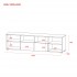 Комод Doros Рон 4 Белый 2 фасада 2 шухляды 180х38х50 (44900221)