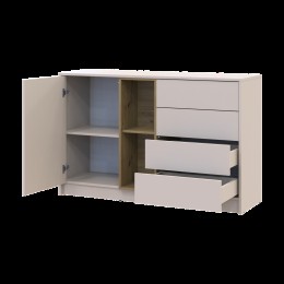 Комод Doros Дейл Кашемир/Дуб Артизан 1Д4Ш 135х41х85 (41516350)