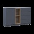 Комод Doros Дейл Антрацит/Дуб Эвок 1Д4Ш 135х41х85 (41516351) Комод Doros Дейл Антрацит/Дуб Эвок 1Д4Ш 135х41х85 (41516351)