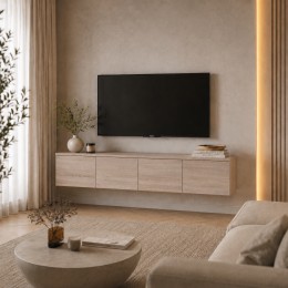 Тумба ТВ Doros Левия Дуб сонома 4Д 160х35х33 (41516300) Тумба ТВ Doros Левия Дуб сонома 4Д 160х35х33 (41516300)