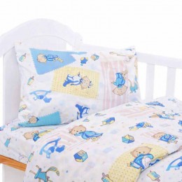 Комплект постельного белья в кроватку SoundSleep Baby бязь детский 110х145 см белый с принтом (2800005028126)
