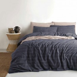 Комплект постельного белья SoundSleep Stonewash AURA MAVI евро синий (51725459)