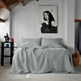 Комплект постельного белья SoundSleep Muse Natural Flax Grey Stonewash лен Евро King 230х220 см натуральный (2800004770255)