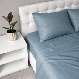 Комплект постельного белья Emily Fiber Mint Stripe микрофибра двуспальный 175х205 см мятный (94165845)