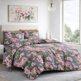 Комплект постельного белья SoundSleep Petals Grey бязь-голд двуспальный 175х215 см (2800005071733)
