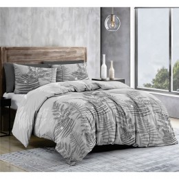 Комплект постельного белья SoundSleep Leaflets бязь двуспальный 175x205 см серый (2800004979856)