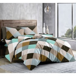 Комплект постельного белья SoundSleep Color Tiles Brown бязь-голд двуспальный 175х215 см (2800005093612)