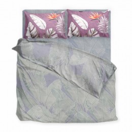Комплект постельного белья SoundSleep Banana Leaves бязь Семейный 160х220 см сиреневый (2800004783620)