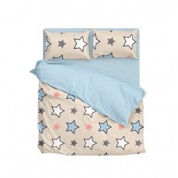 Комплект постельного белья SoundSleep Star One бязь евро 200х220 см голубой (2800004680714)