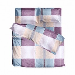 Комплект постельного белья SoundSleep Quadro бязь Двуспальный евро 200х220 см сиреневый (2800004769624)