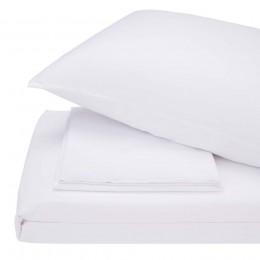 Комплект постельного белья SoundSleep Lelitt White сатин евро 200х220 см белый (93568425)