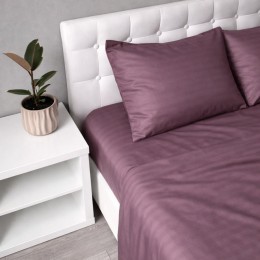 Комплект постельного белья Emily Fiber Violet Stripe микрофибра двуспальный 175х205 см фиолетовый (2800005054217)