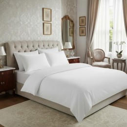 Комплект постельного белья SoundSleep Luxion сатин двуспальный 175х205 см белый 140г (2800004971546)