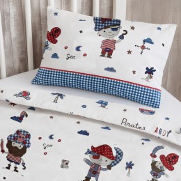 Комплект постельного белья SoundSleep Pirates бязь подростковый 145х210 см белый (2800004995122)