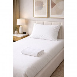 Набор SoundSleep Базовая Помощь бязь 100% хлопок 2 простыни наволочка 50х70 см полотенце белый (2800004992510)