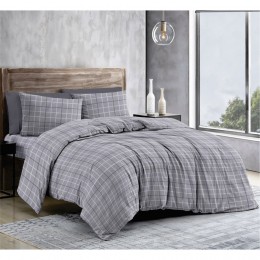Комплект постельного белья SoundSleep Check Grey бязь-голд двуспальный 175х215 см (2800005071269)