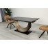 Стіл AMELIA CERAMIC 160(240)*90 стіл чорний мат/бронзовий