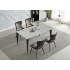 Стіл NORMAN CERAMIC 140*90 Muie White глянець/чорний каркас
