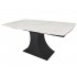Стіл GILBERT CERAMIC 160(240)*90 білий мат/чорний