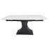 Стіл GILBERT CERAMIC 160(240)*90 білий мат/чорний
