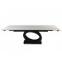 Стіл OVIDIO CERAMIC 160(240)*90 білий дуб/чорний каркас
