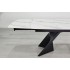 Стіл EDMUND CERAMIC 160(240)*90 білий мат/чорний