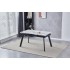 Стіл OSLO CERAMIC 120(180)*80 білий глянець/чорний каркас