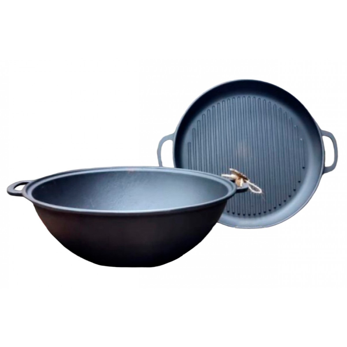 Казан чугунный Мy-dishes 400мм x 12л татарский (12.0кг) с крышкой-сковородою (V12CP) Казан чугунный Мy-dishes 400мм x 12л татарский (12.0кг) с крышкой-сковородою (V12CP)