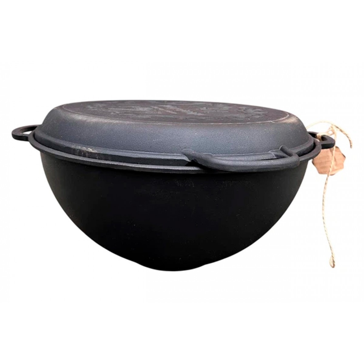 Казан чугунный Мy-dishes 400мм x 15л татарский (13.7кг) с крышкой-сковородою (V15CP)