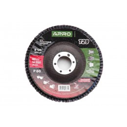 Круг лепестковый торцевой Apro 125 мм x Р60 цирконий прямой (830474)