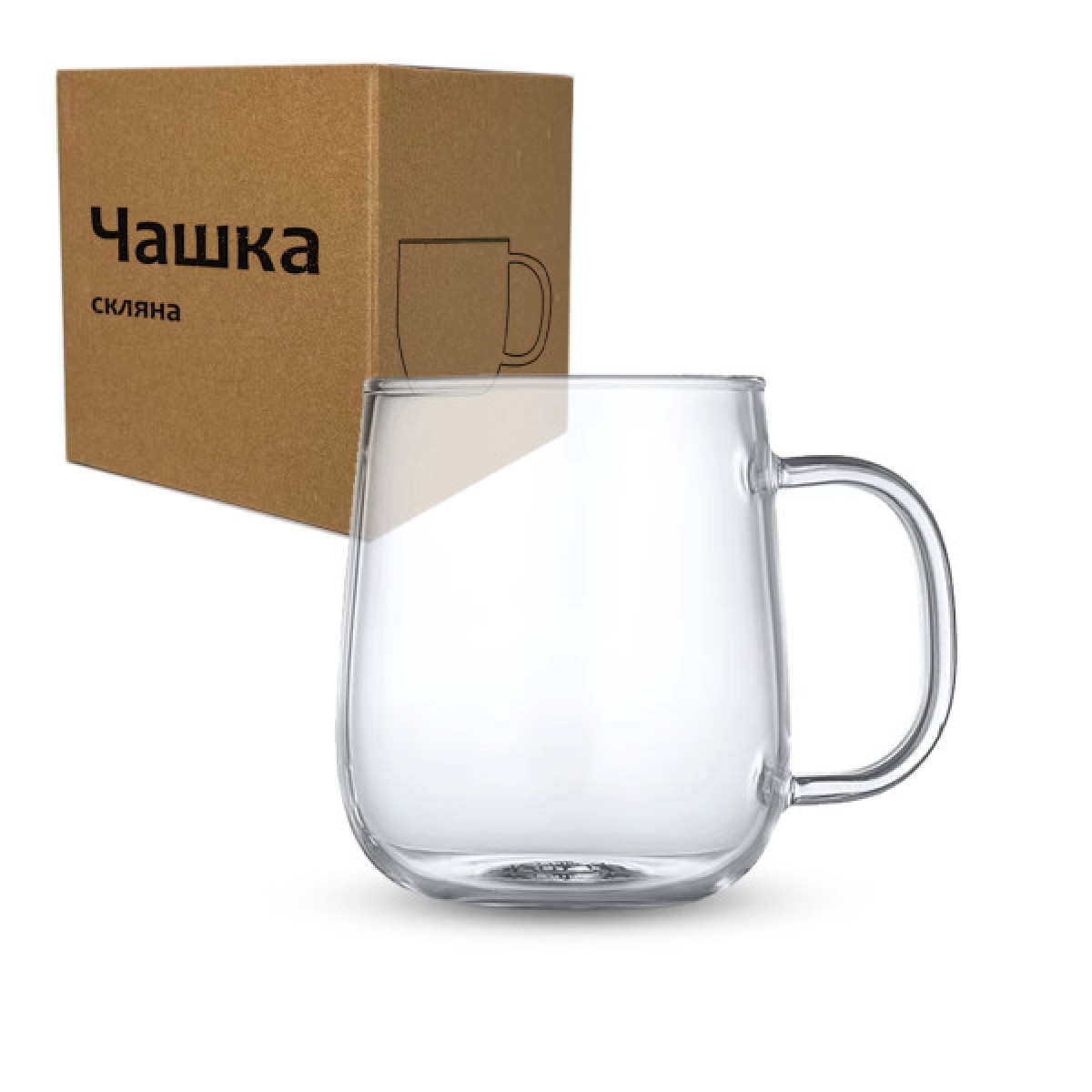 Чашка скляна 500 мл 201-36 