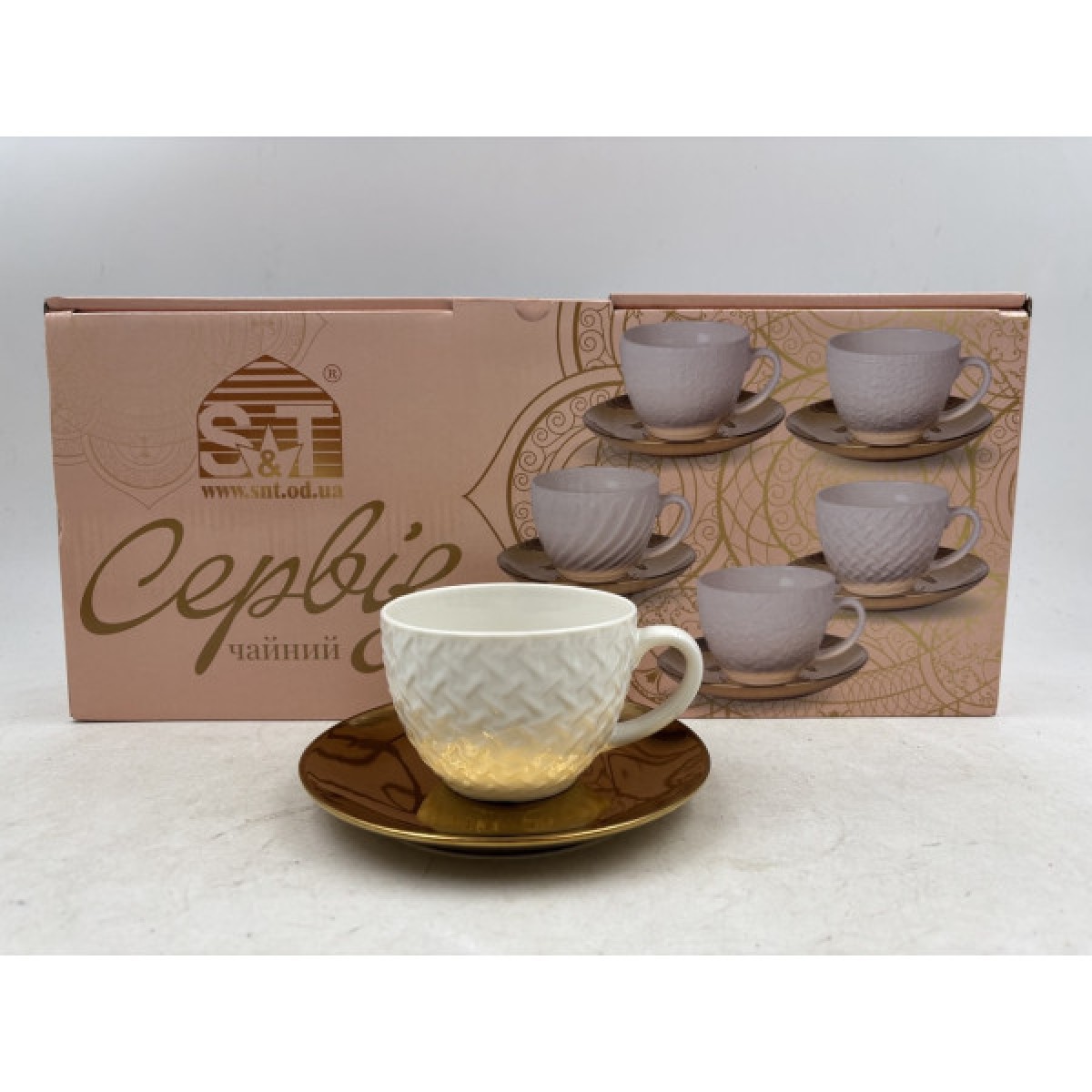 Сервиз чайный "Golden Anfen" 12эл.(чашка 250 мл, блюдце 15 см) 04-001-004 Сервиз чайный "Golden Anfen" 12эл.(чашка 250 мл, блюдце 15 см) 04-001-004
